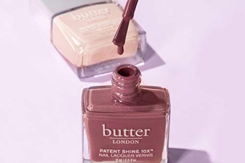 butter LONDON Patent Shine 10X Nail Lacquer, Gel-Like Finish, Chip-Resistant Formula, 10-Free Formula, Cruelty-Free, Polymer Technology, Toff, 0.2 Fl Oz