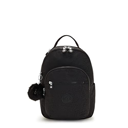 Kipling Women's Seoul Small Backpack, Durable, Padded Shoulder Straps with Tablet Sleeve, School Bag, Shimmerin Spot, 10''L x 13.75''H x 6.25''D
