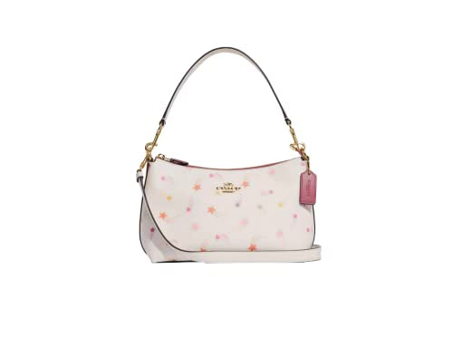COACH Clara Shoulder Bag In Signature Canvas and Crossgrain Leather (IM/Chalk Multi)