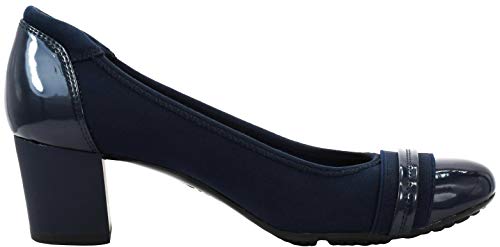 9 M US Anne Klein Sport Women's Guardian Leather Dress Pump Shoes Navy