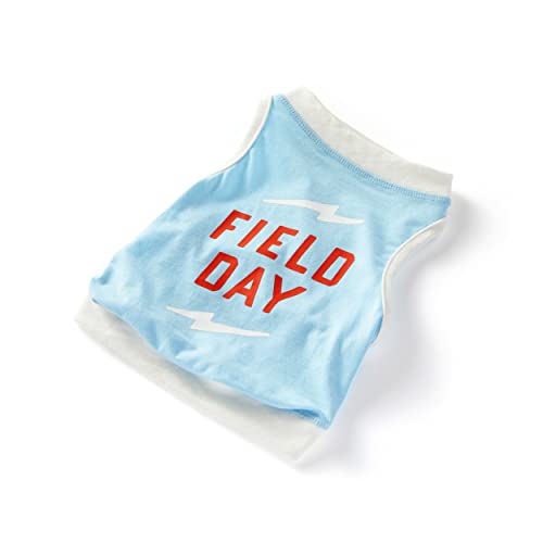 Brass Monkey Field Day Dog Tank; Pre-Shrunk Cotton Pet Muscle Tank; X-Small (14' Chest); Cute Dog Accessories with Eye-Catching Design