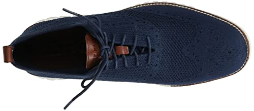 Cole Haan Men's Zerogrand Stitchlite Wingtip Oxford, Marine Blue/Ivory, 9 Medium US