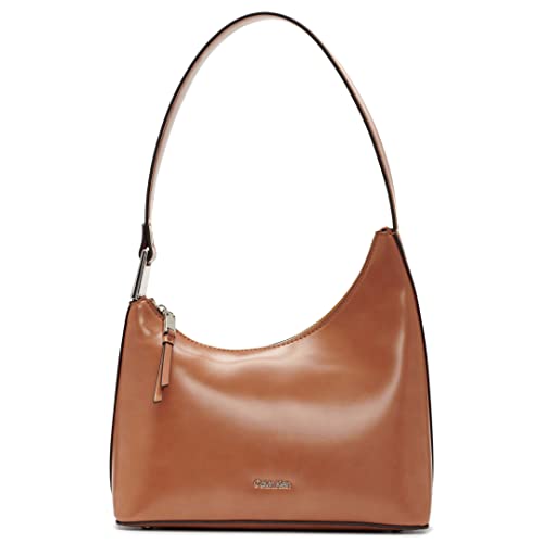 Calvin Klein Holly Top Zip Shoulder Bag, Caramel,One Size