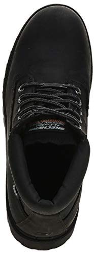 Skechers Men's Sergeants Verdict Chukka Boot,Black Waterproof Oiled Smooth Leather,10 M US