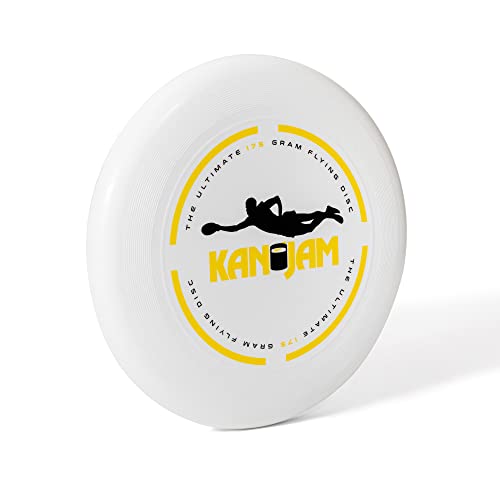 Kan Jam 175g Ultimate Disc Frisbee, Yellow Diving Player Design