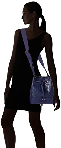 Calvin Klein Gabrianna Novelty Bucket Shoulder Bag, Medieval Blue Woven