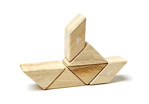 8 Piece Tegu Pocket Pouch Magnetic Wooden Block Set, Natural