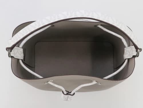 Michael Kors Suri Medium Bucket Leather Shoulder Bag Messenger (Bright White)