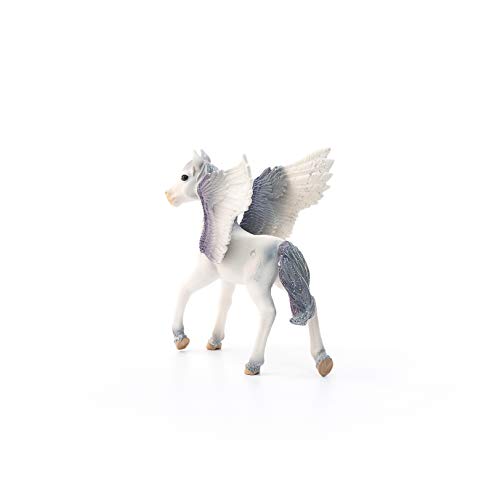 Schleich bayala Unicorn Toys for Girls and Boys, Pegasus Unicorn Foal Figurine with Purple Wings, Ages 5+