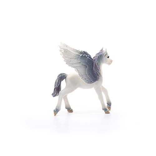 Schleich bayala Unicorn Toys for Girls and Boys, Pegasus Unicorn Foal Figurine with Purple Wings, Ages 5+