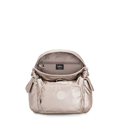 Kipling Women's City Pack Mini Backpack, Lightweight Versatile Daypack, School Bag, Metallic Glow
