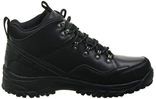 Skechers mens Relaxed Fit Resment Traven Hiking Boot, Black/Black, 8 US