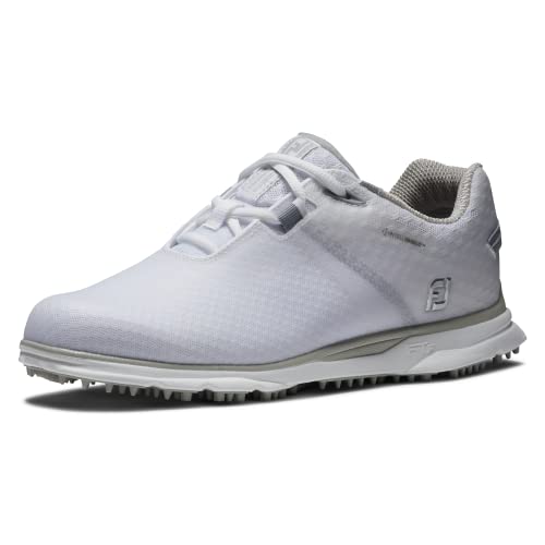 FootJoy Women's Pro|SL Sport Golf Shoe, White/Light Grey, 6.5
