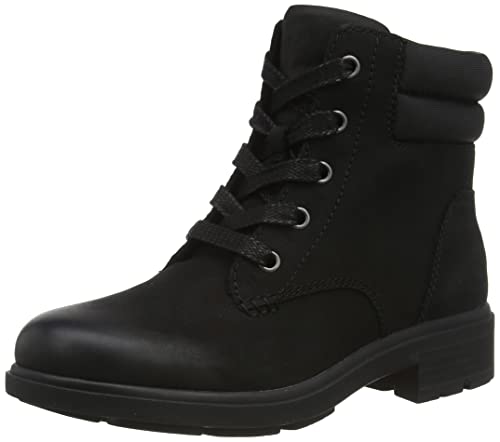 UGG Women's Harrison LACE Fashion Boot, Black Leather, 8