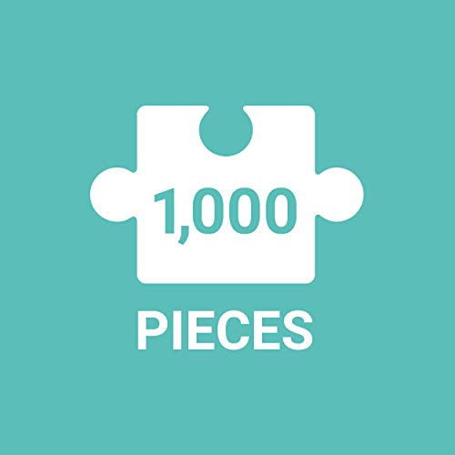 Mudpuppy Ocean Life 1000 Piece Jigsaw Puzzle for Adults and Families, Family Puzzle with Colorful Illustrations of Fish, Sharks and Ocean Life , Blue