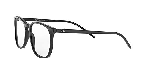 Ray-Ban RX5387 Square Prescription Eyeglass Frames, Black/Demo Lens, 52 mm