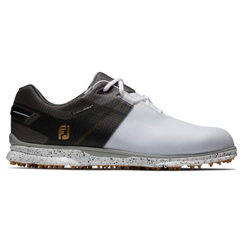 FootJoy Men's Pro|sl Sport Golf Shoe, White/Black/Gold, 7