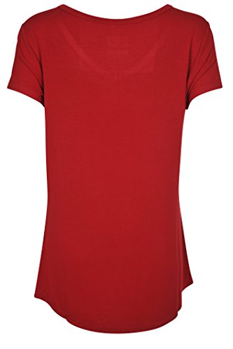 Ultra Game NBA Atlanta Hawks Womens Box Out Varsity Stripe Tee Shirt, Team Color, Medium