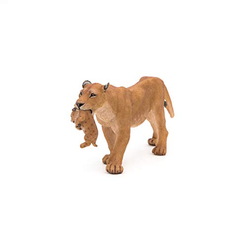 Papo Wild Animal Kingdom Figure, Lioness with Cub, Multicolor (50043)