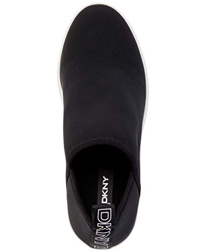6.5 DKNY Women's High-Top Sneakers – Slip-On Shoes with Hidden Wedges, Black Cosmos