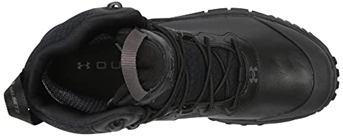 Under Armour Men's Micro G Valsetz LTHR WP Hiking Boot, Black (001)/Black, 11.5