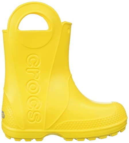 Crocs unisex child Rain Boot, Yellow, 12 Little Kid US