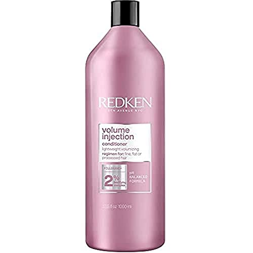 Redken Volume Injection Conditioner | For Fine Hair | Detangles and Adds Volume | 33.8 fl. Oz (Pack of 1)