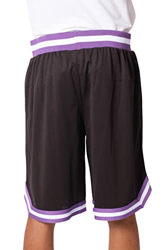 Ultra Game NBA Sacramento Kings Mens Woven Basketball Shorts, Team Color, XX-Large