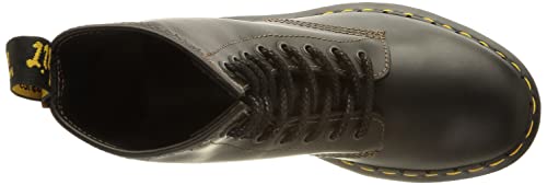 Dr. Martens Men's Lace Fashion Boot, Black + Brown Abruzzo, 9