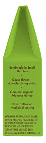 Wedderspoon Organic Manuka Honey Drops, Eucalyptus and Bee Propolis, 20 Count (4oz) (Pack of 1)| Genuine New Zealand Honey | Perfect Remedy For Dry Throats