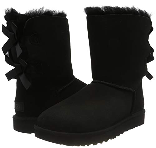 UGG Women's Bailey Bow II Boot, Black, 5