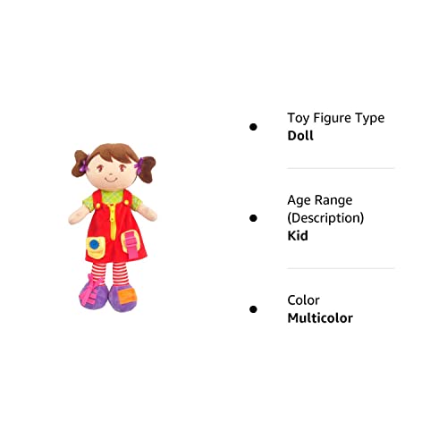Linzy Plush 16' Educational Plush Doll, Adorable Plush Doll Comes with a Removable Outfit Packed with Closures-Perfect for Testing a Little One's Problem Solving and Motor Skills