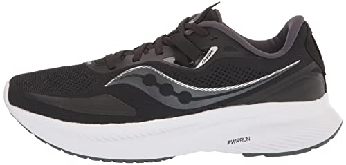 11 Saucony Men's Guide 15 Running Shoe, Black/White