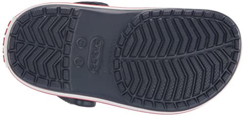 Crocs Unisex-Child Crocband Clogs (Little Kid/Big Kid), Navy/Red, 2 Little Kid