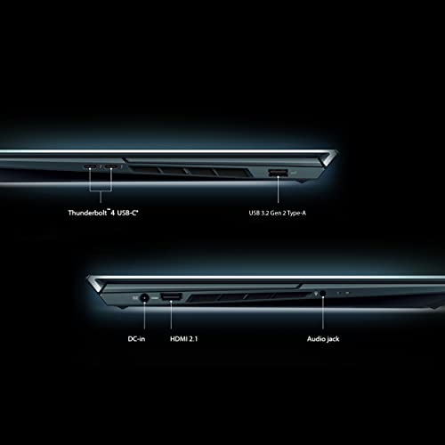 ASUS ZenBook Pro Duo 15 UX582 Laptop, 15.6” OLED 4K Touch Display, i7-12700H, 16GB, 1TB, GeForce RTX 3070 Ti, ScreenPad Plus, Windows 11 Home, Celestial Blue, UX582ZW-AB76T