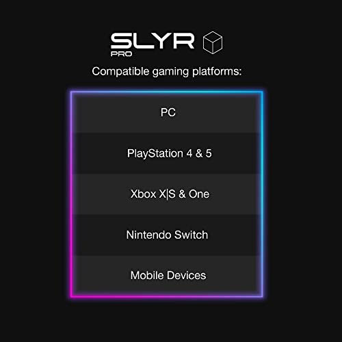 Skullcandy SLYR Pro Wired Over-Ear Gaming Headset/Soft Earpads/Clear Voice Smart Mic/Works with Playstation, PS5, Xbox, Xbox Series X, Nintendo Switch, Mobile, VR, and PC/Kids or Adult - Black