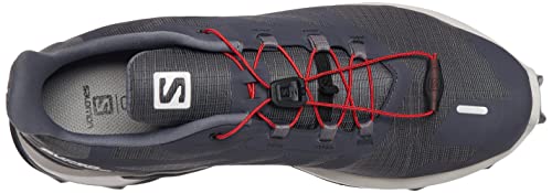 Salomon Supercross 3 Trail Running Shoes for Men, Ebony/Lunar Rock/Quiet Shade, 8