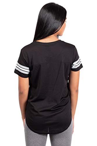 Ultra Game NBA San Antonio Spurs Womens Soft Mesh Jersey Tee Shirt, Black, Small