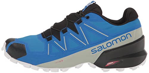 10 Salomon Speedcross 5 Trail Running Shoes for Men, Skydiver/Black/White