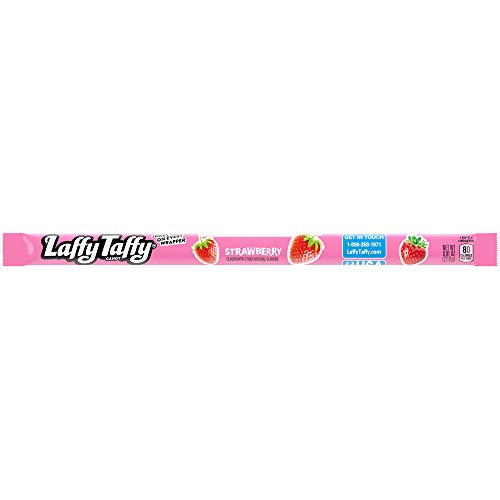 Laffy Taffy Rope Candy, Strawberry, 0.81 Ounce Ropes (Pack of 24)