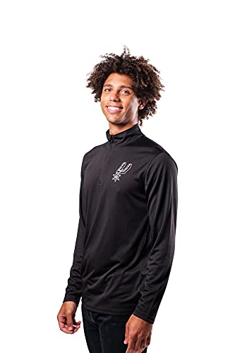Ultra Game NBA Men's Quarter Zip Long Sleeve Pullover T-Shirt