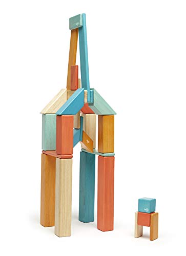 42 Piece Tegu Magnetic Wooden Block Set, Sunset, 1-99 years old