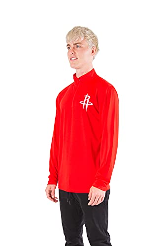 Ultra Game NBA Men's Quarter Zip Long Sleeve Pullover T-Shirt