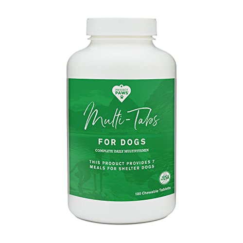 Project Paws Advanced Chewable Multivitamin for Dogs - Puppy and Senior Dog Vitamins w/ Vitamin C, Vitamin B12, and Vitamin D3 - Dog Immune Supplement - Liver Flavor - 180 ct., White