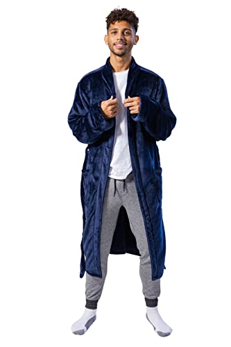 Ultra Game -NBA Indiana Pacers Mens Lounge Bath Robe, Team Color, 1SIZE