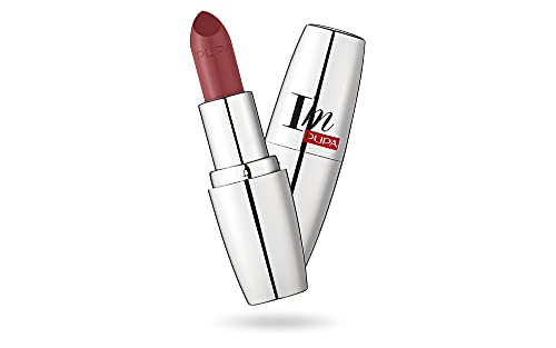 PUPA Milano I Am Pure-Colour Lipstick - Intense Color And Absolute Brightness - High Concentration Of Pigments - Lightweight And Flawless - Melts Perfectly On Lips - 302 Sizzling Orange - 0.123 OZ