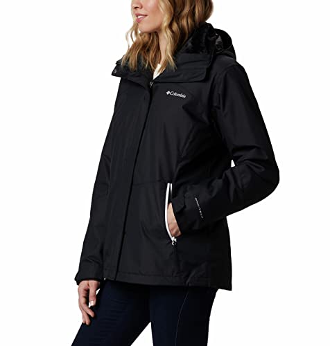Columbia Women’s Bugaboo II Fleece Interchange Winter Jacket, Waterproof and Breathable, Black, Large