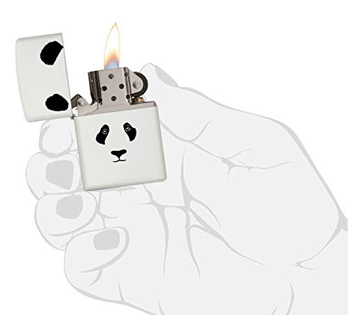 Zippo Panda White Matte Pocket Lighter, One Size