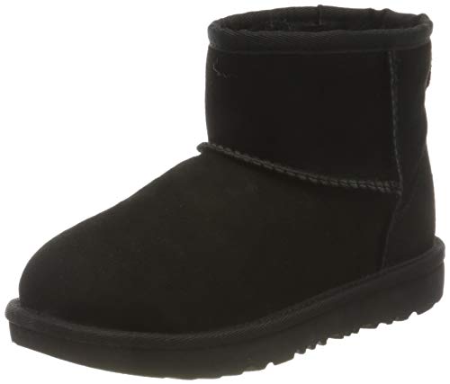 UGG Kids' Classic Mini II Boot, Black, 2 M US Little Kid