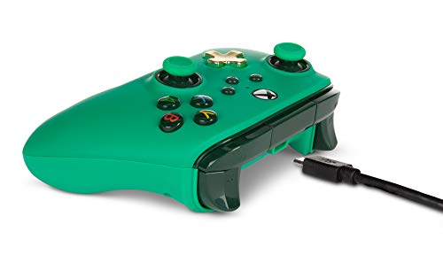 PowerA Enhanced Wired Controller for Xbox Series X|S - Green, Gamepad, Wired Video Game Controller, Gaming Controller, Works with Xbox One - Xbox Series X